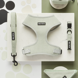 Fabricación OEM ajustable mascota perro <span class=keywords><strong>collar</strong></span> y correa arnés conjunto Tweed personalizado personalizar arnés para perro con correa - Product Image 4