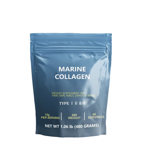 Collagene Marino Premium OEM in Polvere, Peptidi di Collagene di Pesce per Pelle, Capelli, Unghie e Articolazioni, Confezione da 480g, Estratto Vegetale - Product Image 1