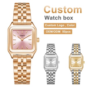 Nuovo Orologio da Donna di Lusso con Quadrante Quadrato in Acciaio Inossidabile da 26MM, Design Personalizzabile con Logo, Movimento al Quarzo - Product Image 1