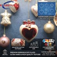 Nouveauté Boule de Noël en verre soufflé à la main, Fournisseur de marque privée ODM de Californie, Ornement décoratif, Cadeau de voyage, Vente en gros, Borosilicate
