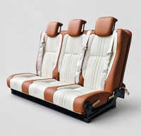Sièges de voiture Autoliuma 3 places en cuir PU, pliables en trois parties, luxueux, personnalisables, confortables, pièces modifiées pour camping-car, monospace, fourgonnette