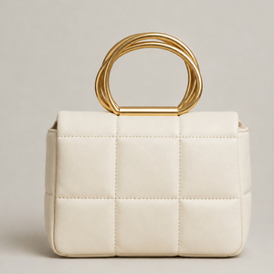 Fashion Quilted Top Handle Handbag Women PU Leather Shoulder Bag Elegant Crossbody Purse With <b>Metal</b> Handle - Product Image 3