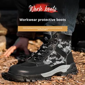 Bottes tactiques d'hiver en gros pour hommes, montantes, doublées fourrure, à lacets, grandes tailles 39-48, semelle extérieure en caoutchouc, pour l'extérieur - Product Image 3