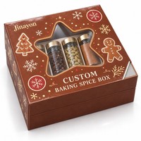 Boîte cadeau personnalisée avec logo de Noël, base et couvercle rigides pour la culture d'herbes, avec fenêtre transparente en PVC, impression CMYK et pelliculage brillant