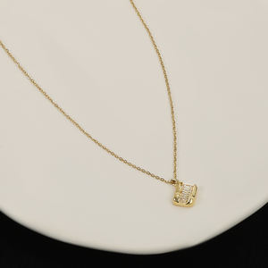 Collar de mujer estilo circón chapado en oro estilo viajero de azúcar y un sentido de diseño - Product Image 3