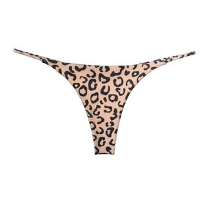 高品質女性用ホルターグリーンブラジルビキニひもボトムニット無地染め日常スタイル - Product Image 3