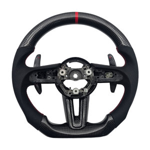 พวงมาลัยหนังทำจากคาร์บอนไฟเบอร์สำหรับพวงมาลัยรถยนต์ CX5 CX4 CX3 - Product Image 1