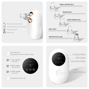 เครื่องดูด<span class=keywords><strong>สิว</strong></span>เสี้ยนแบบชาร์จไฟได้ สำหรับทำความสะอาดรูขุมขนบนใบหน้าและจมูก ชุดกำจัด<span class=keywords><strong>สิว</strong></span>เสี้ยนไฟฟ้า เครื่องดูด<span class=keywords><strong>สิว</strong></span>อุดตันบนใบหน้า - Product Image 3