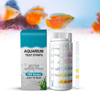 Bandelettes de test pour aquarium 6 en 1, 100 bandelettes par flacon en plastique