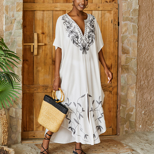 Buy In Bulk Embroidered Lace Kaftan Dress Plus Size Fit & Sustainable  Fabric | Alibaba.com
