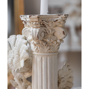 Bougeoir vintage <span class=keywords><strong>petit</strong></span> ange, style européen rétro, créatif, beauté, bougeoir en MgO pour la décoration de la maison ou de mariage - Product Image 3