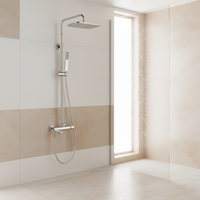 Ensemble de robinetterie de douche Momali Factory, système de douche pour salle de bain, eau chaude et froide, cascade, pomme de douche à main, kit de mélangeur