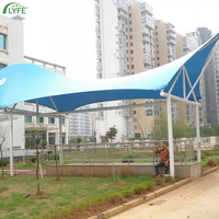 Auvent en membrane tendue PVDF Lyfe Modern pour aire de loisirs extérieure, abri de jardin et garage, forme personnalisée, protection solaire