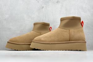 Bottines de marque luxueuses avec un design élastique et respirant, style épais et chaud, en peau de mouton pour bottes de neige pour femmes. - Product Image 2