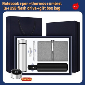 Edición 2025 Ideas de regalos de negocios: logotipo personalizado Ideas de regalos de negocios Taza térmica Unidad USB Paraguas Juego de cuaderno (BOLÍGRAFO) - Product Image 2