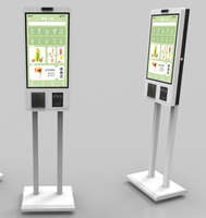 Terminal de commande en libre-service vertical Yingtouch de 23,6 pouces, résolution 1920x1080, numérisation, caisse enregistreuse, impression de petites reçus