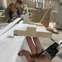 Marco y Jambas de Puerta de Madera de Pino Radiata con Acabado Blanco, Resistentes al Agua y Ecológicos, con Molduras de Madera, Garantía de 3 Años