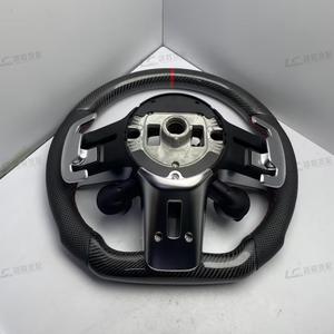 Volant en fibre de carbone de luxe pour Mercedes W206 W205 W222 W223 W213 W177 <span class=keywords><strong>AMG</strong></span> GT GLS63 GLE63 SL63 <span class=keywords><strong>G63</strong></span> A45 C63 E63 Fait à la main - Product Image 6