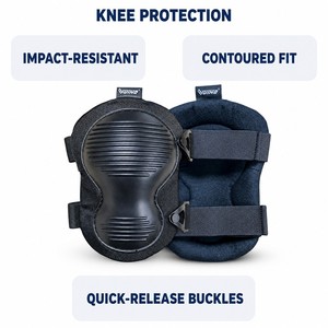 Genouillères noires ergonomiques en forme <span class=keywords><strong>de</strong></span> 8, coque rigide, protections <span class=keywords><strong>pour</strong></span> les genoux avec picots antidérapants <span class=keywords><strong>pour</strong></span> travaux <span class=keywords><strong>de</strong></span> construction, <span class=keywords><strong>de</strong></span> carrelage et <span class=keywords><strong>de</strong></span> pose <span class=keywords><strong>de</strong></span> revêtements <span class=keywords><strong>de</strong></span> sol - Product Image 1