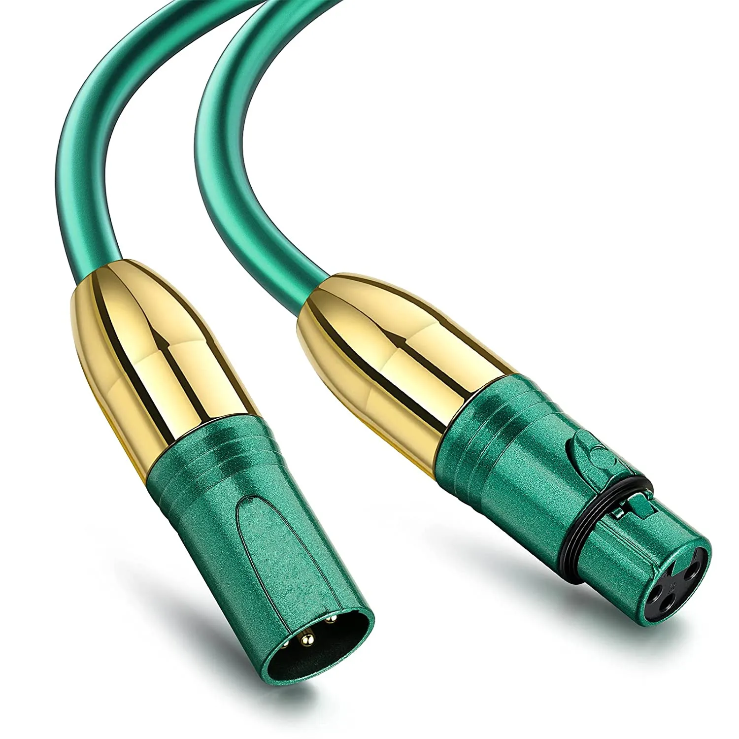 Conectores de audio de 3 pines para micrófono dmx dmx512, Conector de montaje de cable xlr macho y hembra chapado a granel