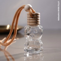 Bouteilles de diffuseur de parfum pour voiture en verre vides, mini flacons pendentifs, logo personnalisé, bouchon en liège, écologiques, désodorisant de voiture suspendu