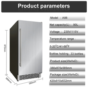 Cave à vin automatique 90L en acier inoxydable avec distributeur de vin intégré, personnalisable avec logo, fournisseur d'or - Product Image 3