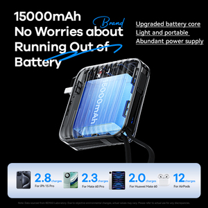 RPP-75 35W Pd Cargador Portátil Mini de Carga Rápida 15000 mAh para Teléfono con Cable Integrado Compatible con Laptops RPP-75 Power Bank 1 - Product Image 4