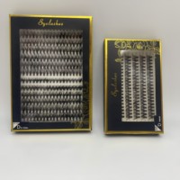 Extensions de cils DIY faites à la main, bande complète, cils longs naturels en cheveux synthétiques pour un volume accru