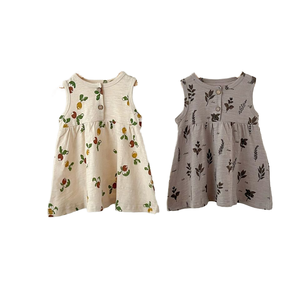 Rok rompi katun wanita, gaya Nordic musim panas baru lahir bernapas lembut kasual - Product Image 1