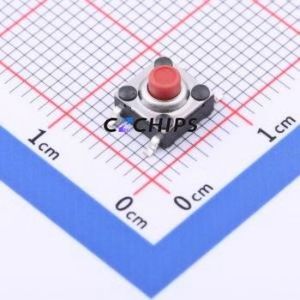 TS6645TPFS-HT 350gf 072 Tactile Switch SMD-4P,6x6mm Switch Single Pole Single Throw Round Button 3.5N Vertical Mount - Product Image 1