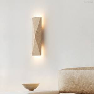Lámpara de Pared LED Creativa Nórdica, Lámpara de Pared Moderna de Piedra para Exteriores, Sala de Estar, Estilo Guijarro Crema - Product Image 2