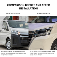 Prix d'usine : Phare avant LED de voiture Fashioncar à feux de jour, amélioré et modifiable, pour Toyota Hiace et autres accessoires d'éclairage automobile