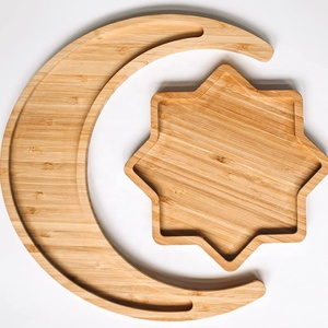 Bandeja de madera para dulces, bebidas y aperitivos, <span class=keywords><strong>luna</strong></span> creciente y Estrella, 11,8 pulgadas - Product Image 6