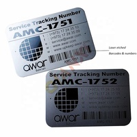 Placas de Identificación Metálicas Grabadas con Número de Serie, Código QR y Código de Barras, Etiquetas de Aluminio para Activos
