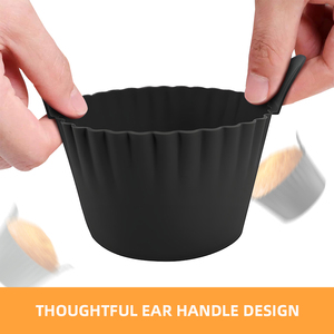 Moule de braconnier de ramequins d'oeufs en Silicone antiadhésif pour un usage domestique Cupcake lave-vaisselle friteuse à Air four micro-ondes <span class=keywords><strong>cuiseur</strong></span> à oeufs - Product Image 4