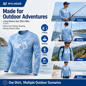 Chemise de soleil performante à manches longues UPF50+ pour la pêche, personnalisable avec impression par sublimation - Product Image 6