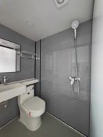 Unité de salle de bain modulaire en alliage d'aluminium au design moderne et hygiénique avec portes coulissantes pour chantier – Haute performance et écologique