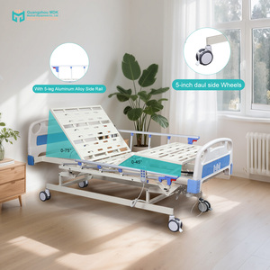 <span class=keywords><strong>Lit</strong></span> médical motorisé à hauteur réglable avec relevage automatique du dos et des genoux, barrières <span class=keywords><strong>de</strong></span> sécurité en aluminium pour la prévention des chutes chez les personnes âgées - Product Image 2