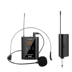 ชุดไมโครโฟนไร้สาย UHF รุ่น GAW-107B แบบพกพา ชุดไมค์ไร้สายแบบคาดศีรษะ แบบหนีบปกเสื้อ พร้อมเครื่องส่งสัญญาณและเครื่องรับสัญญาณ ตัวเครื่องโลหะ ลดเสียงรบกวน - Product Image 1