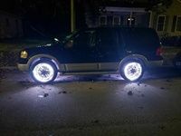 KingShowStar 12V double rangée de feux de dessous de caisse blancs illuminés par LED blanc pur à double rangée de feux de roue pour camion ATV voiture