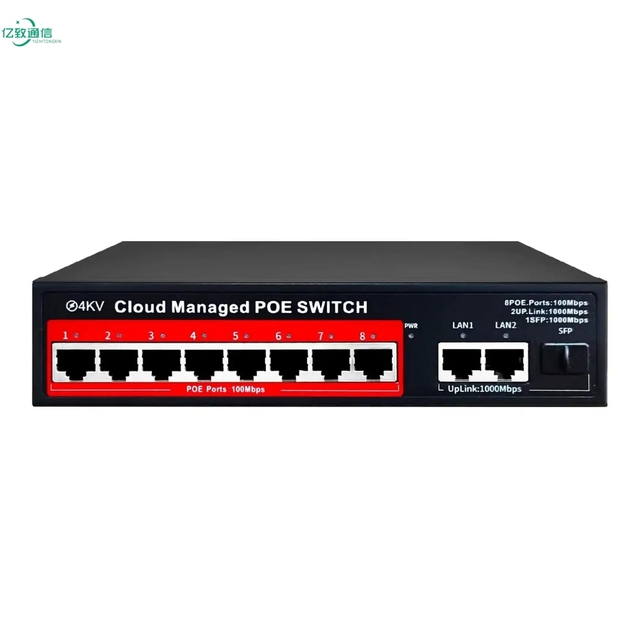 8 100Mbps 2 Gigabit 1SFP Gigabit POE Switch High Power 135W IEEE802.3AF/AT