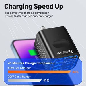 6-Port Multi-Device Fast Charging Station PD30W <b>Type</b>-<b>C</b> + US/EU/UK Travel <b>Adapter</b> - Product Image 5