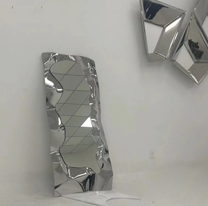 Argento antico Full Length in acciaio inox specchio di fusione per l'ingresso decorazione della parete Dressing specchio <span class=keywords><strong>soggiorno</strong></span> mobili - Product Image 4