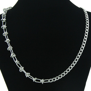 สร้อยคอแบบโซ่คล้องคอแบบเรียบง่ายหรูหรากลางๆแนวสตรีทสายโซ่สายโซ่สไตล์คิวบาสร้อยแฟชั่นสร้อยคอสำหรับผู้หญิง - Product Image 1