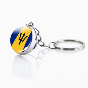 Wholesale <strong>Custom</strong> of <strong>United</strong> States Keychain <strong>National</strong> Souvenir Luminous Glass Ball Keychain Countries Keychain Fashion Jewelry - Product Image 2