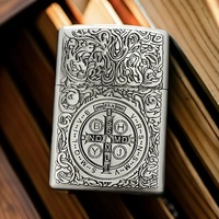 Briquet à cigare au kérosène en métal bronze anti-vent, avec motif Constantine, allumeur créatif haut de gamme, cadeau direct usine
