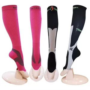 Women Men Knee High Compression Stockings For Running Cycling Nurse Graduated Medical Compression Socks