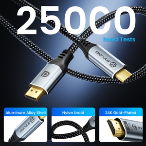 Cavo Syong da USB-C a DisplayPort 8K 60Hz in rame Tin-Bear compatibile con iPhone 17, MacBook Pro/Air, iPad, Mac - Product Image 3