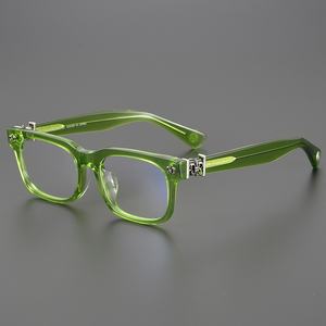 Plat rectangulaire à la mode vert écaille <span class=keywords><strong>de</strong></span> tortue jeune acétate coloré mode coréenne lunettes <span class=keywords><strong>de</strong></span> Prescription cadre lentille <span class=keywords><strong>de</strong></span> lunettes - Product Image 1