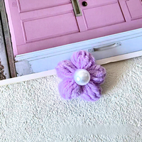 Nouveaux produits 2026 : Fleurs gonflées de 4,5 cm avec perles, accessoires de crochet DIY, accessoires vestimentaires à moins d'un dollar L02